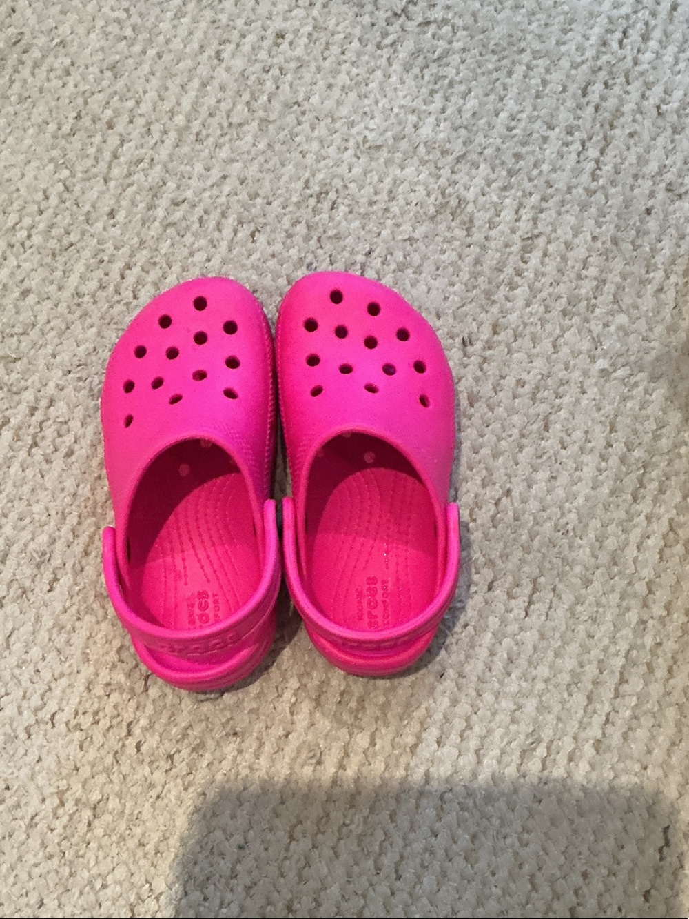 J. Crew Kids pink crocs size 11